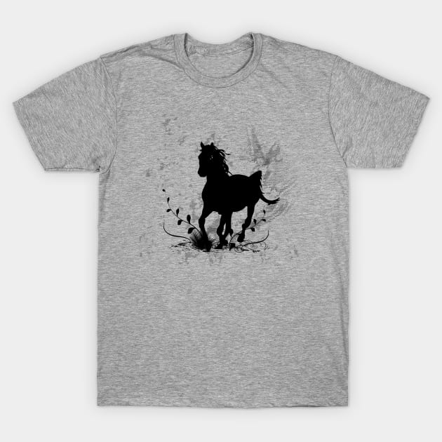 Beautiful black horse silhouette T-Shirt by Nicky2342